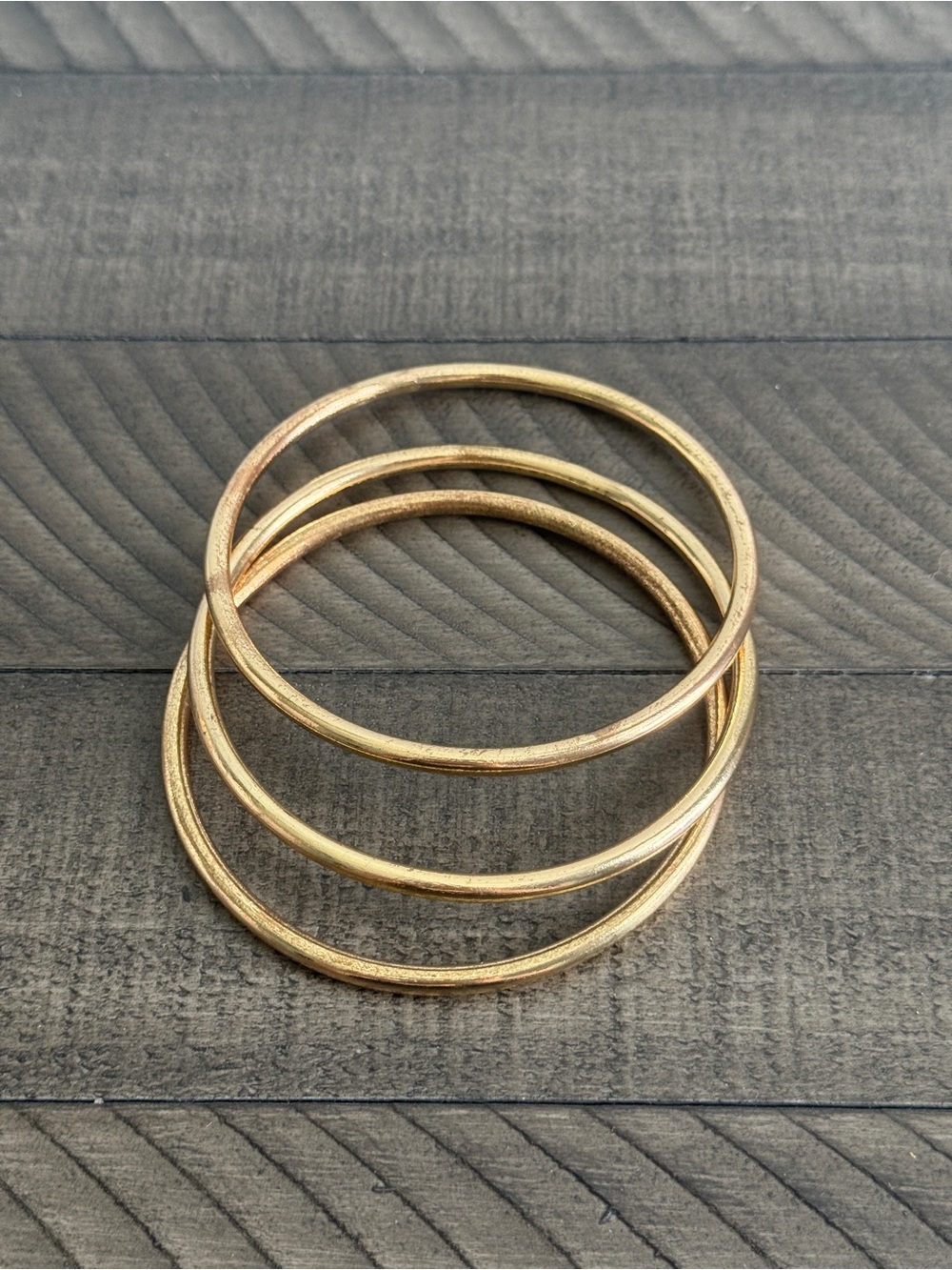 Gold Tone Stackable Bangle Bracelet Set - Women Jewelry